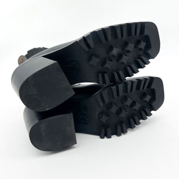 LOUIS VUITTON Limitless Chelsea Boot Size 37 US 7 Black Calfskin Monogram Heel - Picture 9 of 12